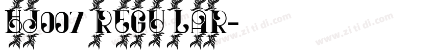 HJ007 Regular字体转换